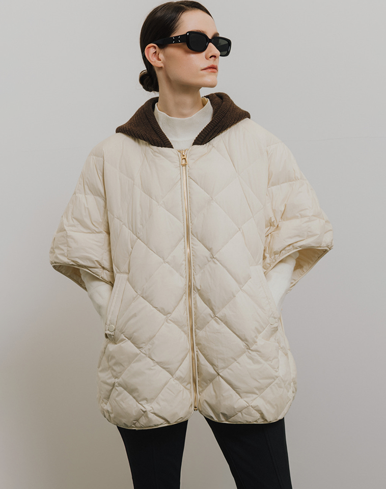 OBER Golf Women's Diamond Cape Down Padding - Ivory