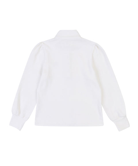 Haley Boucle Gold Mini Snap T-Shirt - White