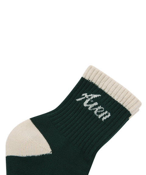 AVEN Ribbed Ankle Socks - Green