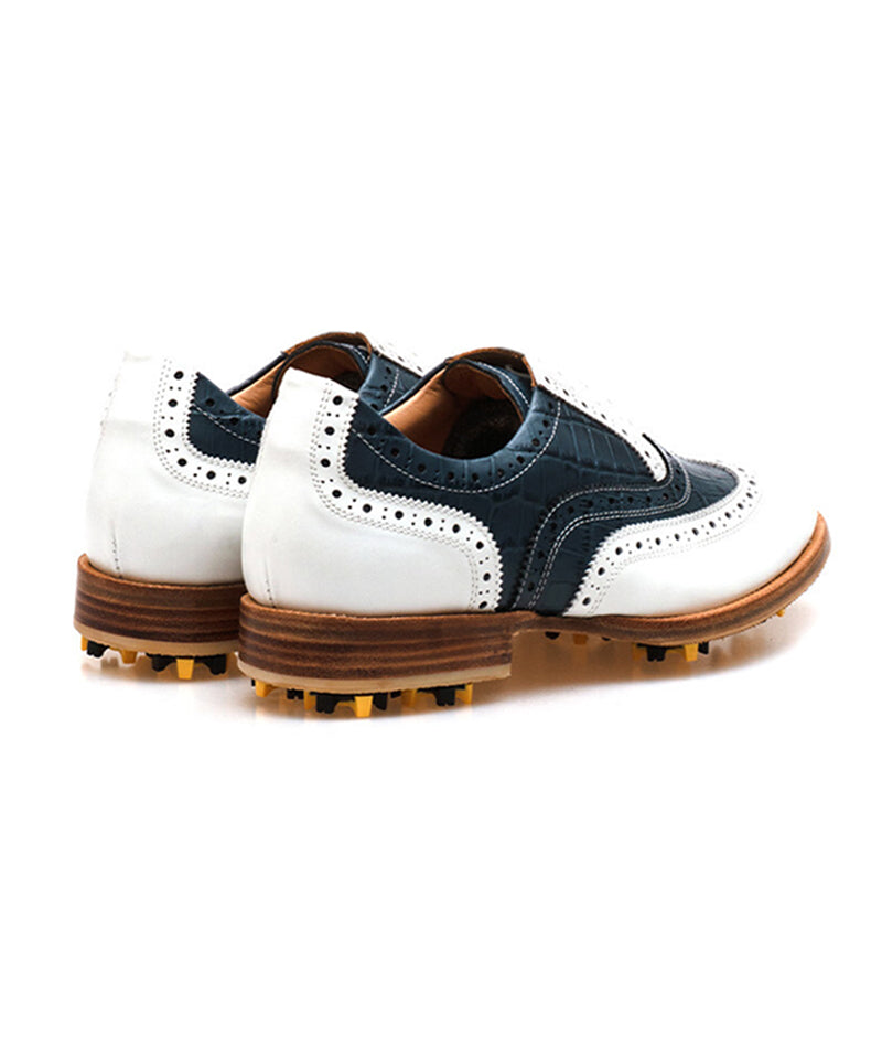 ALL CLASSIC Golf Wingtip Classic Golf Shoes - Navy