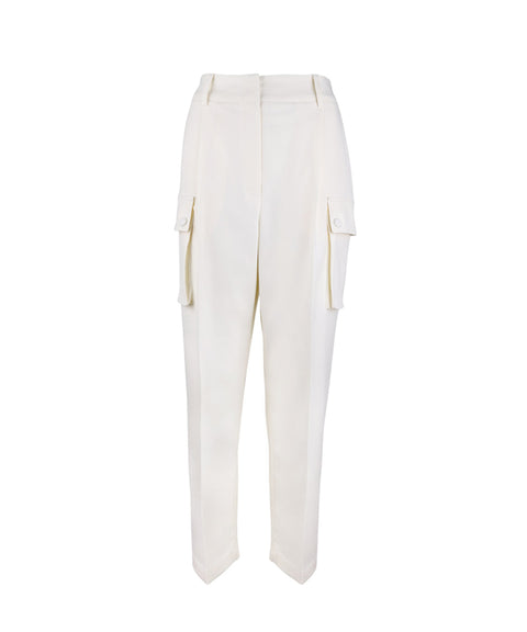 HENRY STUART Women's Baggy Cargo Pants - White
