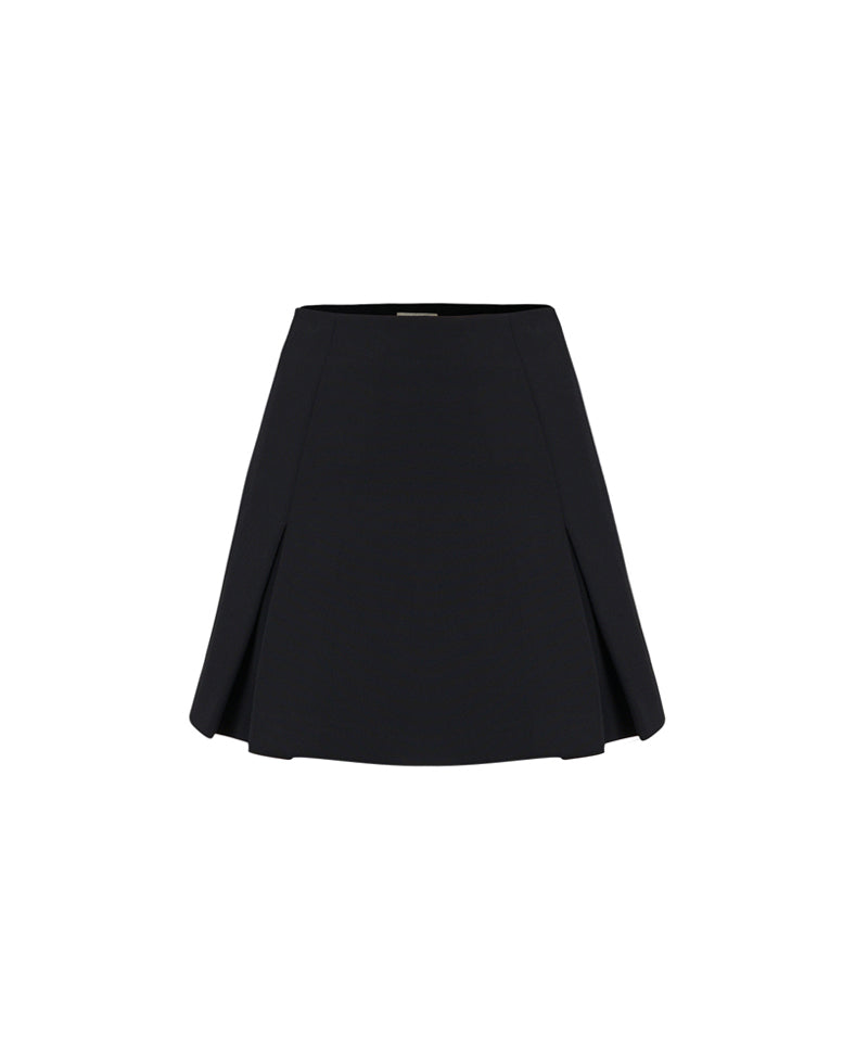 Anell Golf Clash Tuck Skirt - Black