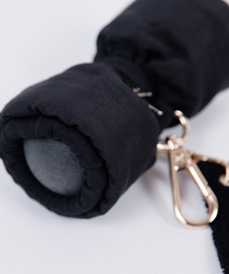 CREVE NINE: Ribbon Towel Ball Case - Black