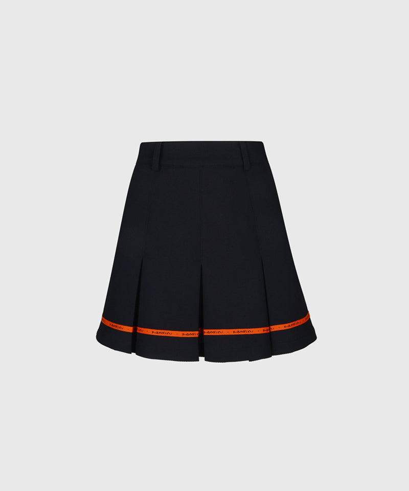 KANDINI Pocket Pleats Skirt - Black