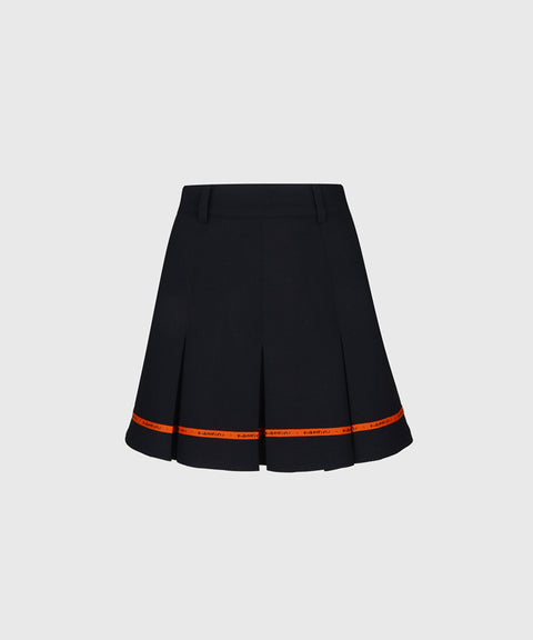 KANDINI Pocket Pleats Skirt - Black