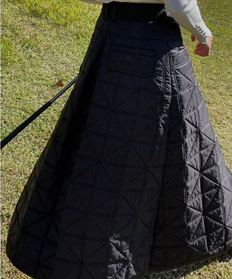 Anell Golf Basic Long Padded Skirt - Black