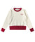 BENECIA 12 Cozy Color Combination Knit - Ivory/Red