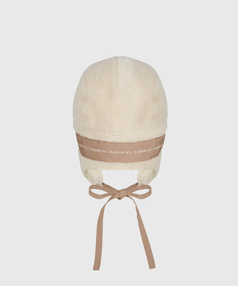 KANDINI Teddy Fleece Ear-covered Ballcap - Beige