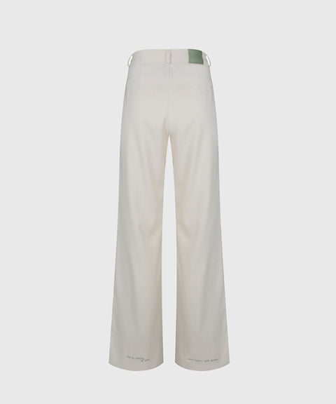 KANDINI Out-Pocket Stretch Long Pants - Ivory