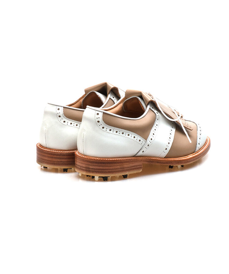 ALL CLASSIC Golf Wingtip Classic Golf Shoes - Beige