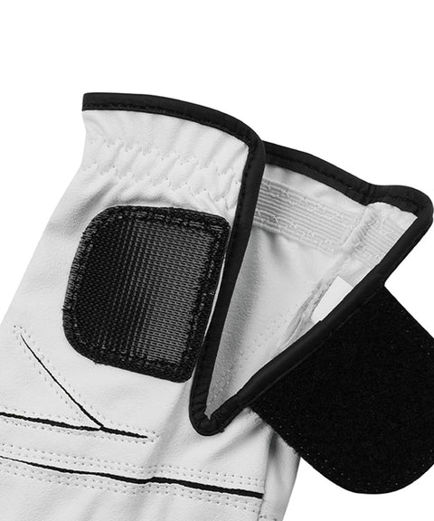 MACKY Golf: Circle Patch Golf Gloves - White
