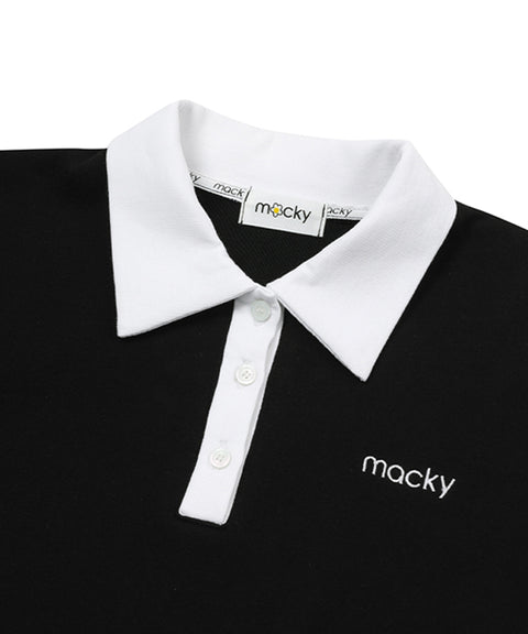 MACKY Golf: Line PK Sweatshirt - Black