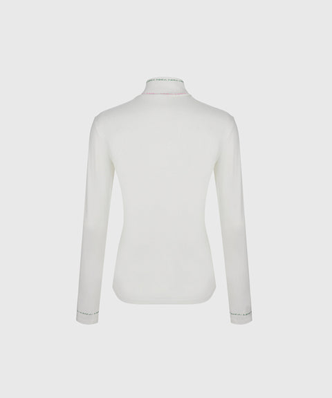 KANDIN High-Neck Long Sleeve T-Shirt - Ivory