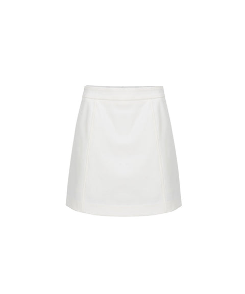 Anell Golf H Cotton Stitch Skirt - Ivory
