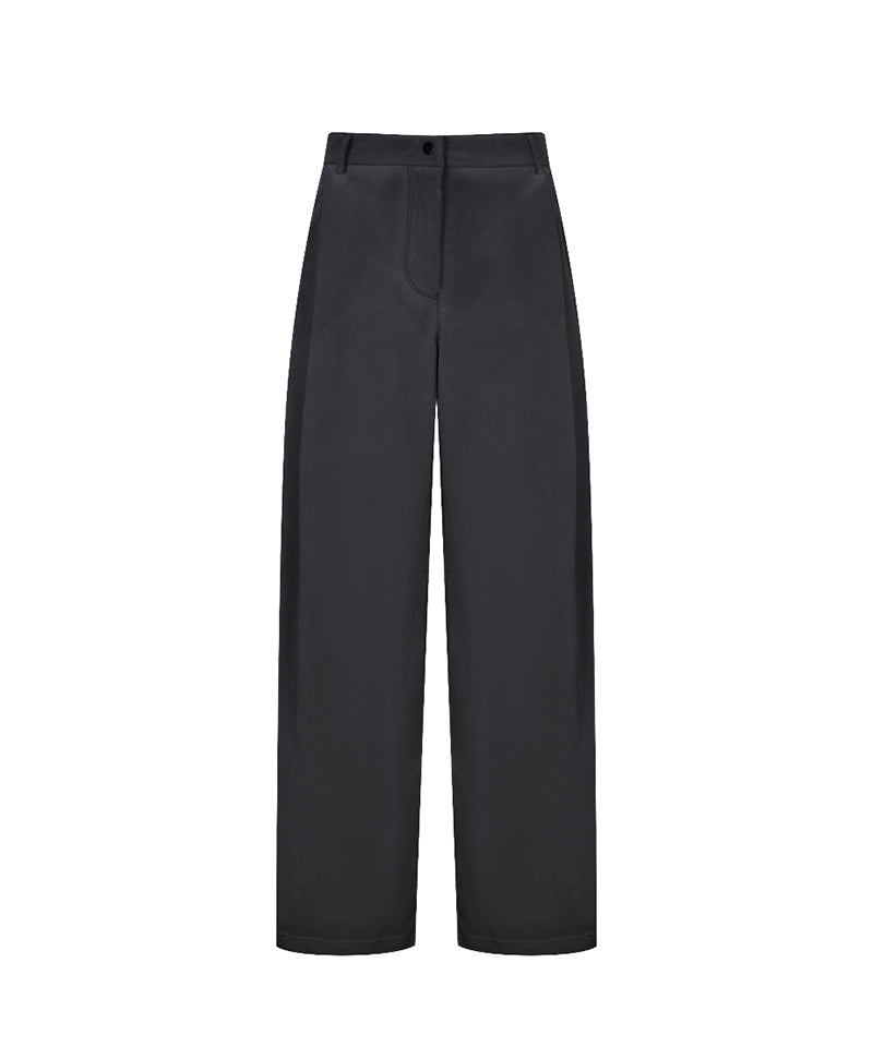 Monday Flow Smoked Washed Wide Pants - Charcoal Gray