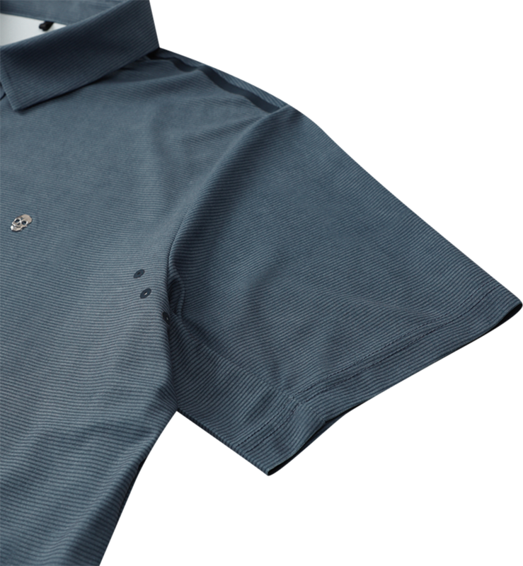 Amazing Cre Men's Natural Tech Washing Collar T-Shirt - Navy