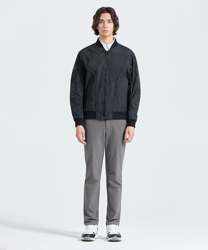 Challenger Men's Shoulder-Free Stadium Blouson Jacket - Grey