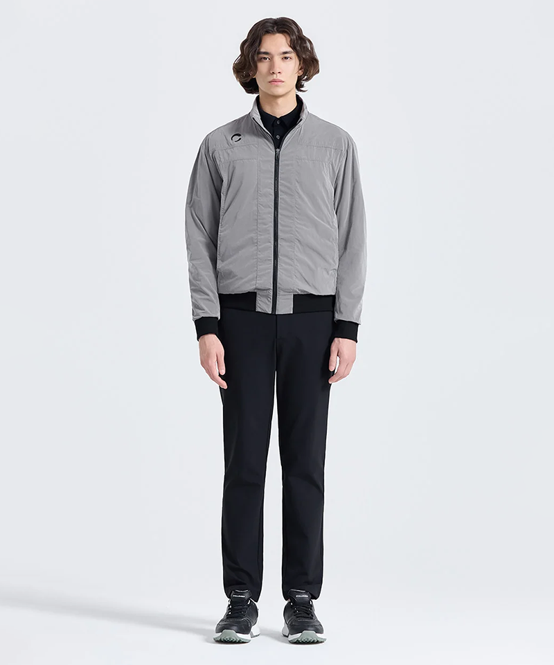 Challenger Men's Windproof Full-Open High-Neck Jacket - Khaki Grey