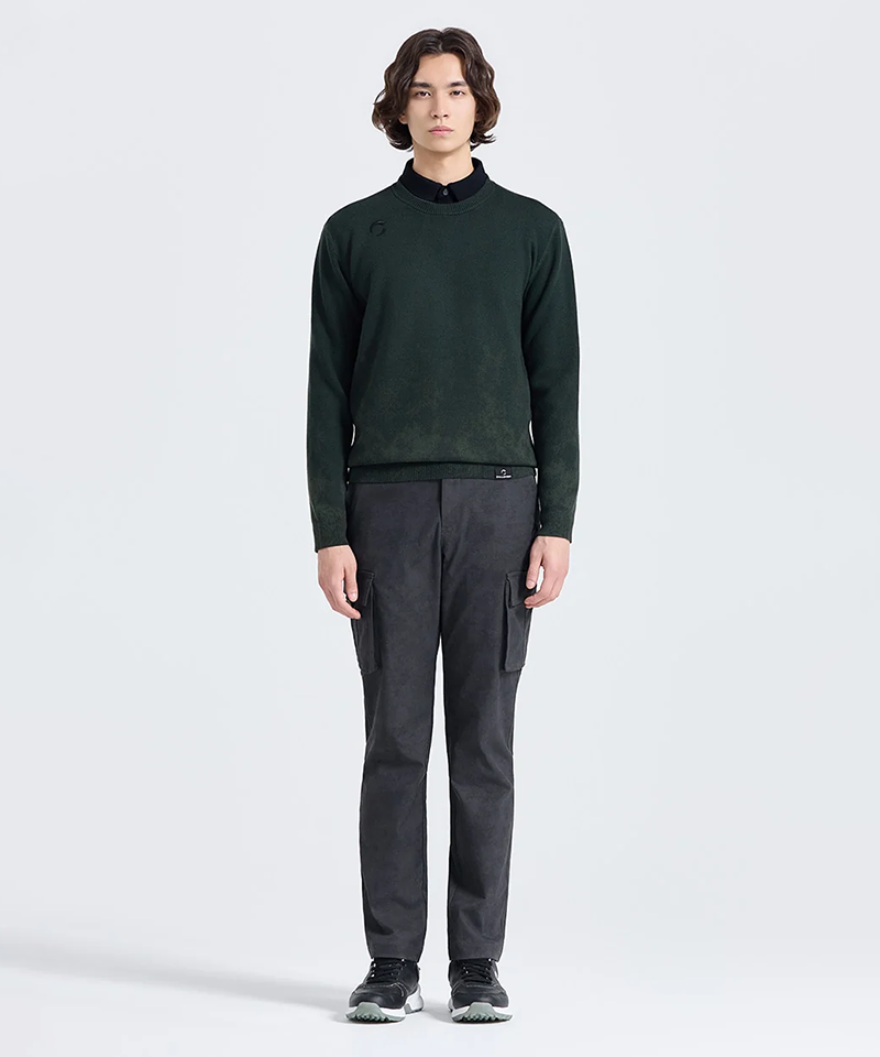 Challenger Men's Gradient Round Knit Pullover - Khaki