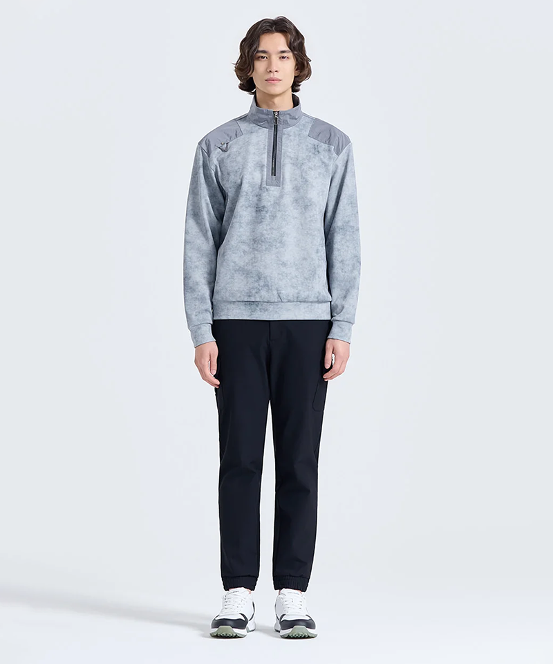 Challenger Men's Coreflex Ombre Half-Zip Long Sleeve T-Shirt - Gray