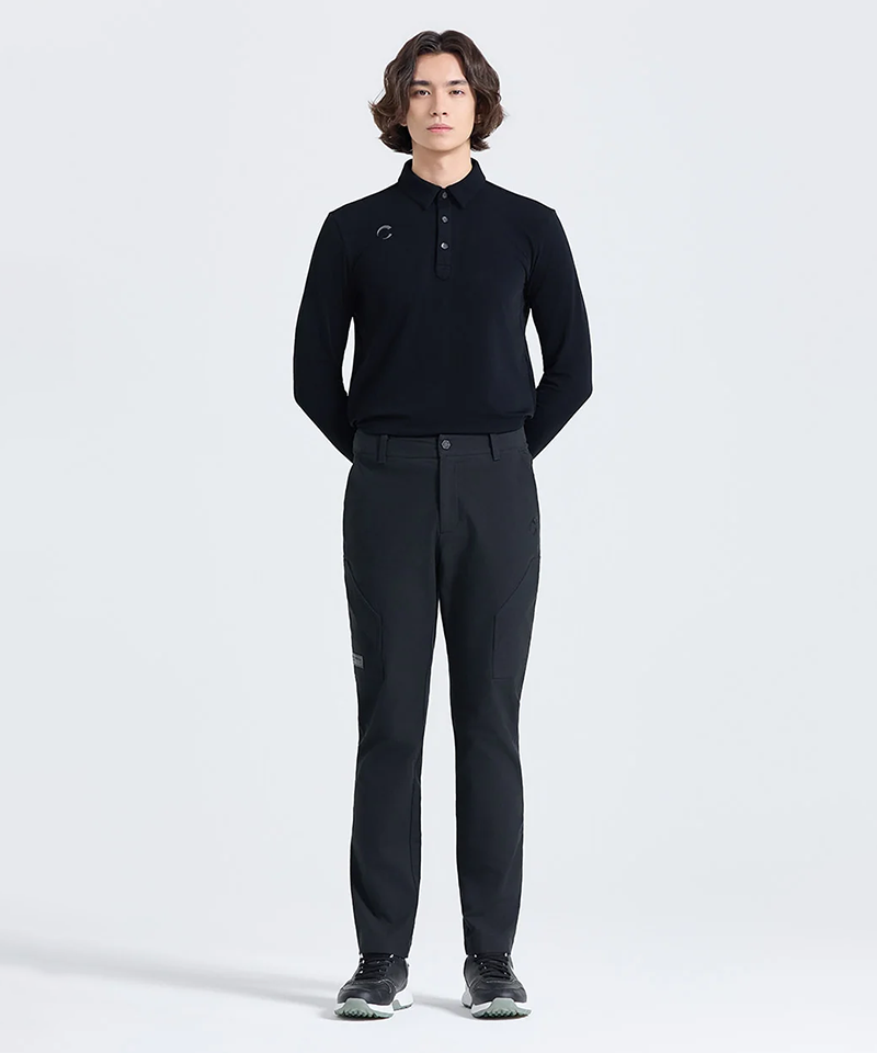 Challenger Men's Cotton-Touch Stretch Cargo Standard Fit Pants - Black