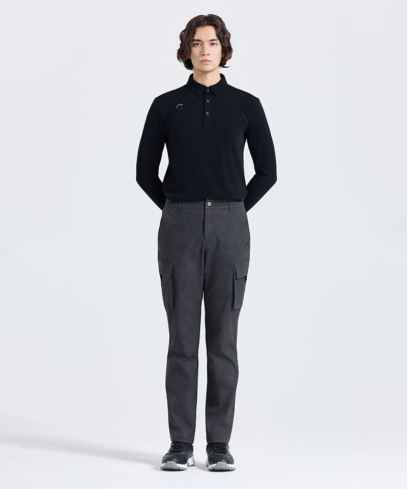 Challenger Men's Washed Print Cargo Standard Fit Pants - Dark Grey