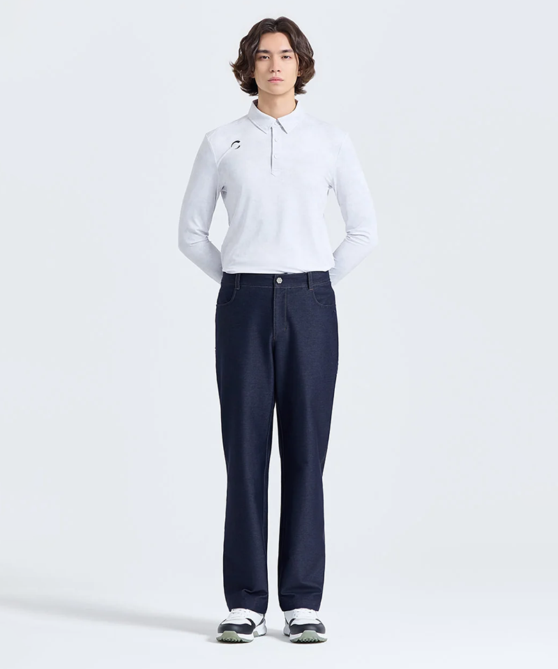 Challenger Men's Denim-like Workwear Wide Fit Pants - Navy