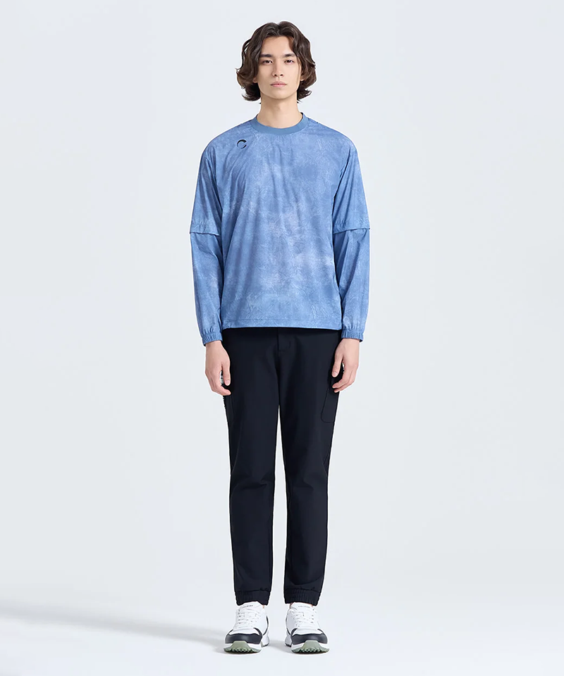 Challenger Men's Transformer Washed Print Round Woven Top - Blue