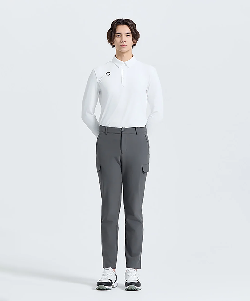 Challenger Men's Fleece-Lined Cargo In-Pocket Standard Fit Pants - Charcoal
