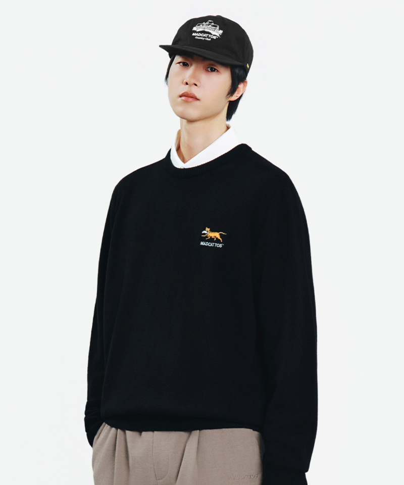 MCC Cashmere Crew Neck Sweater - Black