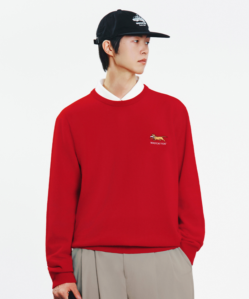 MCC Cashmere Crew Neck Sweater - Red