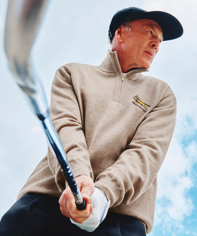 MCC Men's Windproof Half Zip Sweater - Oatmeal