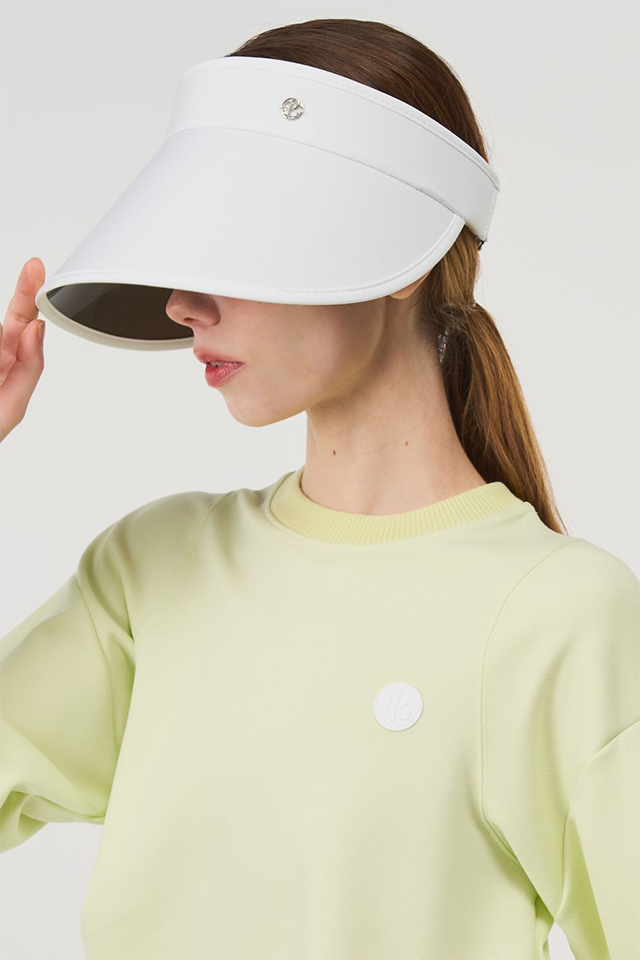 POSHERD Essential Wide Sun Visor - White (UV Coated Film Plate)