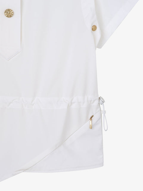 GFJ Golf Women's Detachable Short Sleeve - White