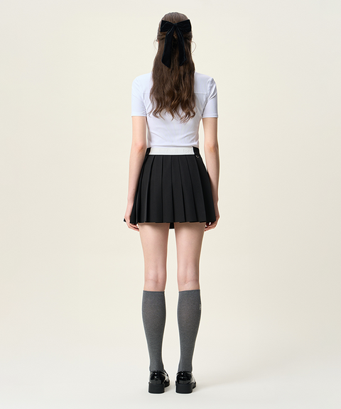 FORDI Golji Mock Neck Short Sleeve T-Shirt - White