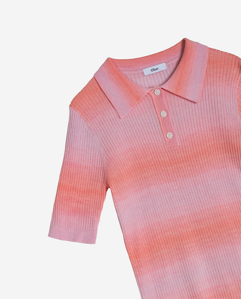 OBER Golf Gradient Collared Knit - Pink