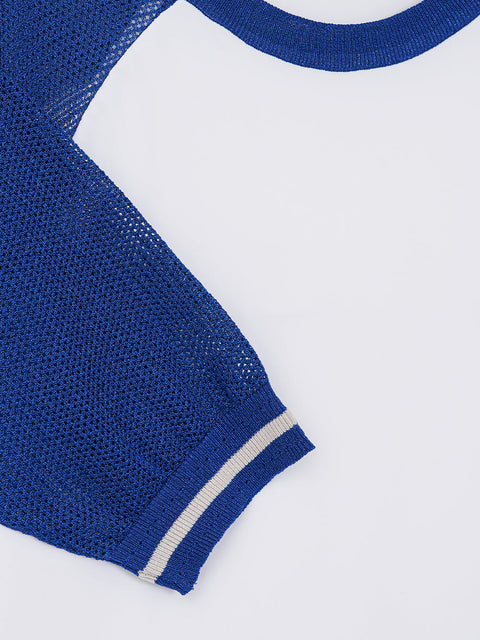 GFJ Golf Women's Hybrid Knit Top - Blue