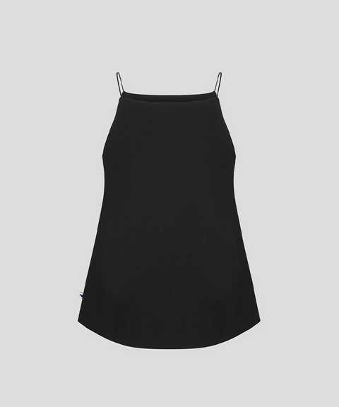 KANDINI Like-Linen Sleeveless T - Black