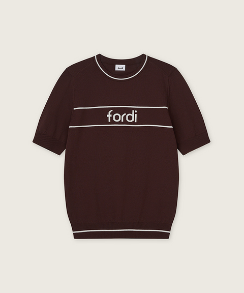 FORDI Loose Short Sleeve Knit - Brown