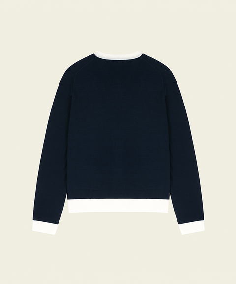 FORDI Ribbon Knit Cardigan - Navy