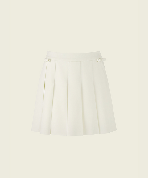 FORDI Ribbon Pleated Shorts - Cream