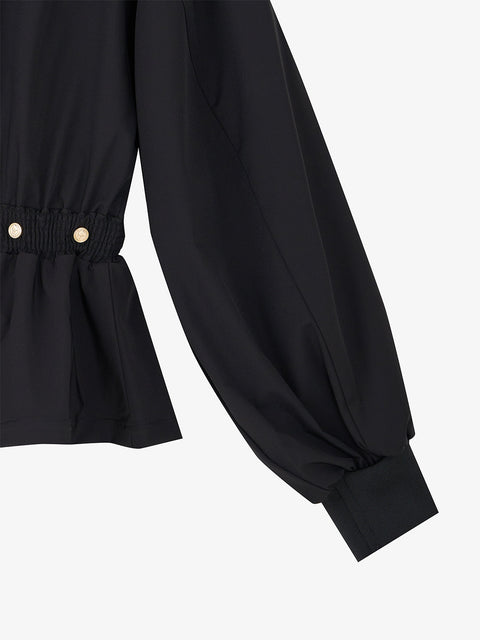 GFJ Golf Women's Ribbon Windbreaker - Black