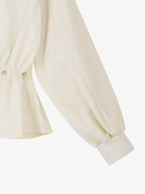 GFJ Golf Women's Ribbon Windbreaker - Ivory