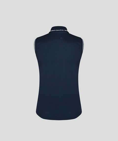 KANDINI Signature Sleeveless Polo - Navy