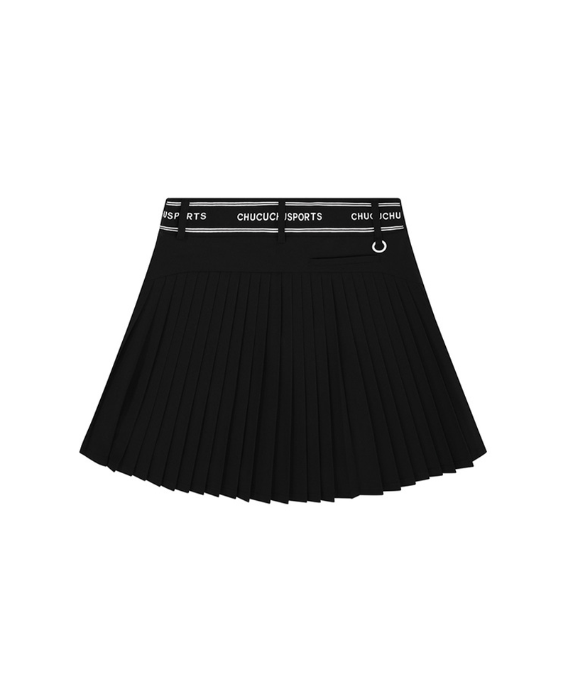 CHUCUCHU Slit Back Pleated Skirt - 3 Colors