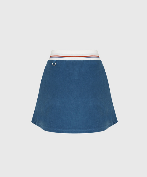 KANDINI Terry Set Up Skirt - Blue