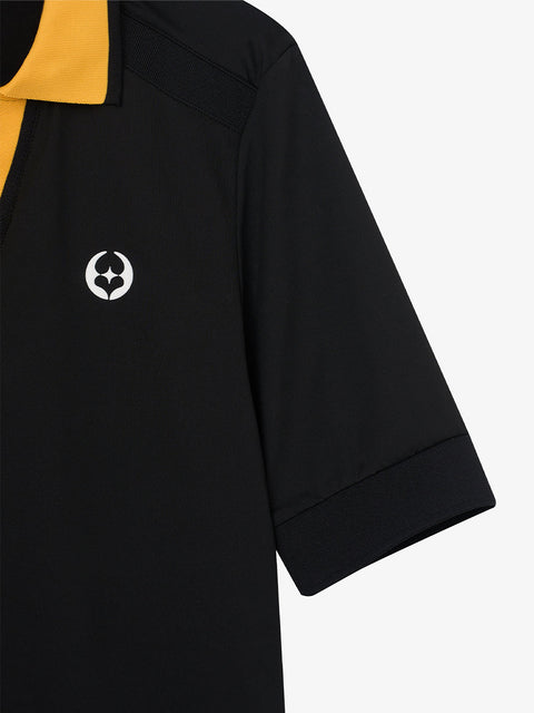 GFJ Golf Women's V-Neck Polo - Black
