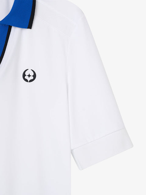 GFJ Golf Women's V-Neck Polo - White
