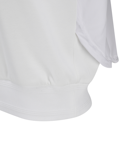 Vice Golf Atelier Women Woven Mixed Crop T-Shirt - White