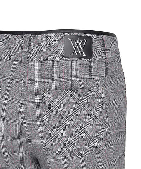 [Warehouse Sale] ANEW Golf: Women Check Boots Cut Long Pants - Gray